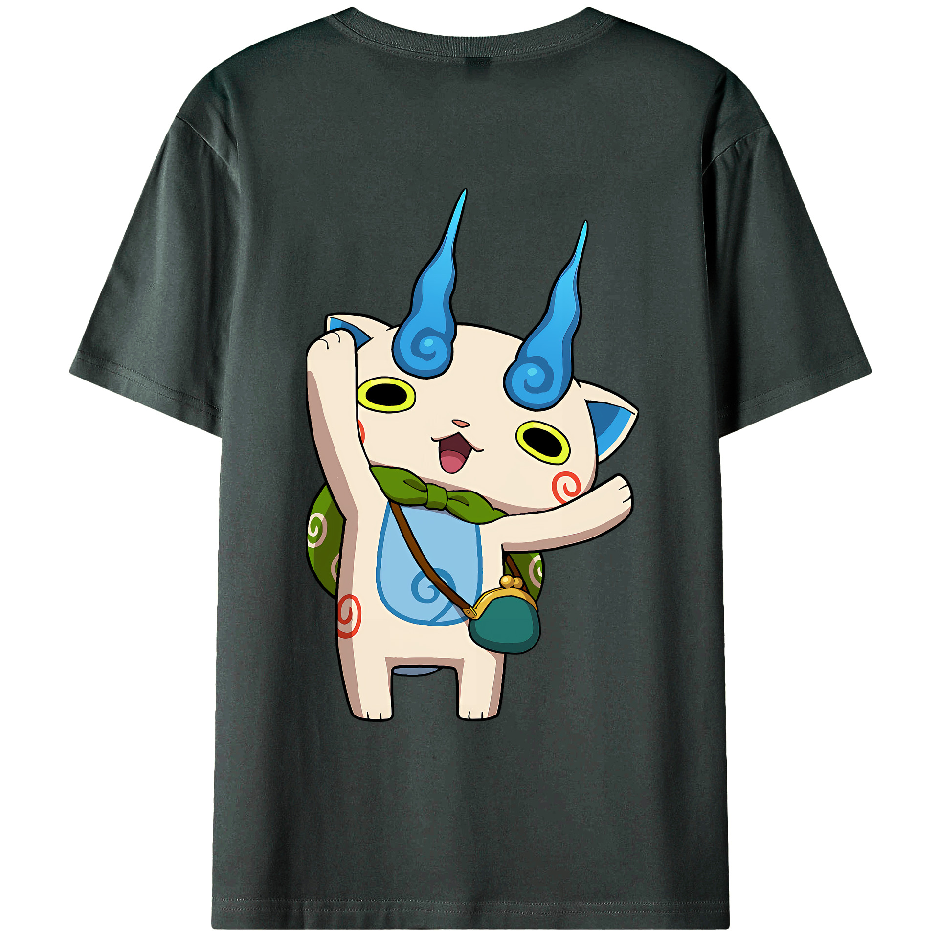 （画像用） 妖怪ウォッチ Yo-kai Watch 綿100％ メンズ半袖Tシャツ（バックプリント） 通気性